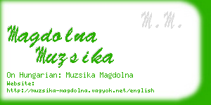 magdolna muzsika business card